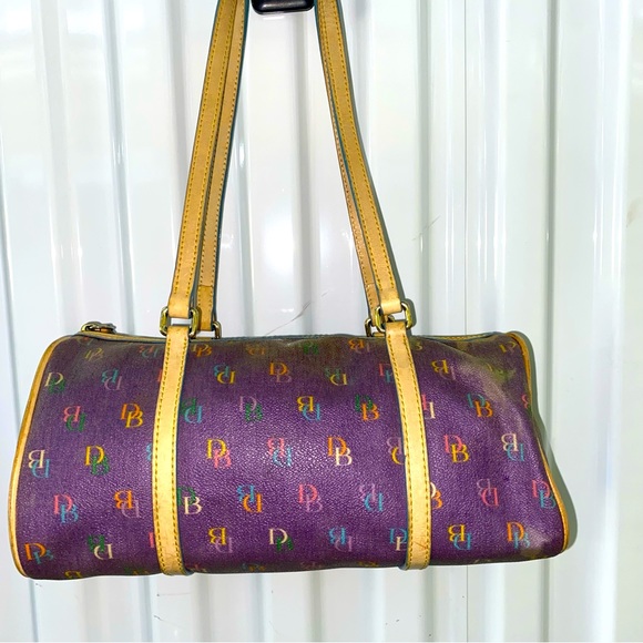 Dooney & Bourke Bags Dooney And Bourke Y2k Rainbow Hearts Coated Canvas Barrel Tote Poshmark